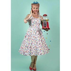 Dolly & Dotty Sophie Dress in Colorful Polka Dots